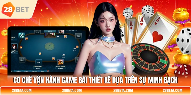 Cơ chế vận hành game bài thiết kế dựa trên sự minh bạch